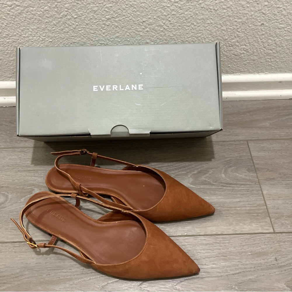 Everlane Women's Studio Brown Slingback Flats